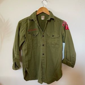 Vintage Boy Scouts button down long sleeve shirt